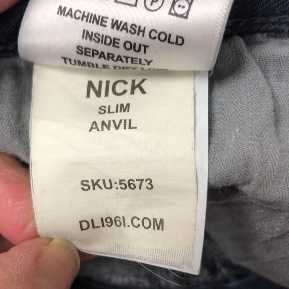 𝅺dl1961 Nick slim straight medium wash jeans 34” - Picture 8 of 12